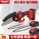 德力西（DELIXI） 充電式電鏈鋸果園修枝小型家用鋰電無(wú)刷多功能電動(dòng)伐木電動(dòng)農(nóng)具 電動(dòng)農(nóng)具小巧4寸2.0Ah一電一鏈
