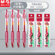 晨光（M&G）按動(dòng)中性筆+配套替芯0.5紅色子彈頭簽字筆學(xué)生辦公水筆考試刷題走珠筆 【V-GP1008C套裝1+10】