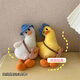 Vieruodis書(shū)包掛件小飾品可愛(ài)丑萌搞怪歪頭殺小鴨子鑰匙扣毛絨公仔情侶掛件 黃白雙鴨 默認尺寸1