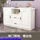 圣洛伊簡(jiǎn)約簡(jiǎn)約實(shí)木電視柜陽(yáng)臺儲物柜小戶(hù)型客廳地柜新款加高柜臥室矮柜 暖白+自己安裝 100*40*70兩門(mén)兩抽