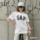 Gap【成毅代言】男女裝2025印花logo圓領(lǐng)修身短袖T恤美版856659 白色 L 美碼 XL亞洲碼185/104A