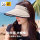 黛米安妮莎2026新款空頂防曬帽女防紫外線(xiàn)夏季冰絲遮陽(yáng)帽騎車(chē)大帽檐太陽(yáng)帽子 米白色【雙層遮光】 均碼