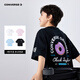 Converse【冰氧吧】匡威T恤男童圓領(lǐng)t恤童裝寬松短袖女童半袖套頭涼感上衣 正黑色 160 /76 【建議身高152-158cm】