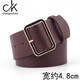 chongsukei小&ck寬4.8cm棕色腰帶女2025新款百搭裝飾配飾配牛仔裙子西裝女款 咖啡色 寬4.8cm 105cm