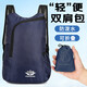 CTRLEND戶(hù)外折疊雙肩包超輕便攜旅行包男女登山包騎行運動(dòng)背包輕薄皮膚包 新款【可折疊 防潑水】深藍色