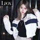 LPOX美式風(fēng)街頭棒球服春裝女2025新款休閑短外套女時(shí)尚洋氣夾克上衣 撞色外套【面料】高品質(zhì) S 6085品質(zhì))