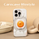 CARE CASE蛋殼支架鏡面手機殼 適用于 蘋(píng)果iPhone17 16 15 14 Pro Max 原創(chuàng  )設計 簡(jiǎn)約可愛(ài)卡通 創(chuàng  )意有趣   蛋殼支架鏡面手機殼 iPhone 16 Pro