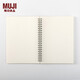 無印良品（MUJI）聚丙烯透明封面雙環(huán)筆記本 學生文具 82張/透明/B5