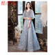 成人禮服女 18嵗禮服 學(xué)生大碼晚禮服女胖mm 200斤宴會(huì )年會(huì )遮肚修身顯瘦長(cháng)款禮服裙大碼胖妹妹公主 銀灰色長(cháng)款 4XL(165斤-175斤)