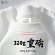 派（PYE）鹿島什物紀320g重磅美式短袖T恤厚實不透夏季寬松大碼情侶白半袖 【320G】白色 M 120-140斤