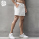 點(diǎn)悟三分短褲男運動(dòng)跑步健身擼鐵田徑褲棉夏季外穿休閑透氣修身3分褲 米白 M