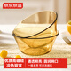 京東京造 碗 家用湯泡面碗餐具飯蒸沙拉碗【琥珀色】6.5英寸兩只裝