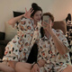 何佳功蠟筆小新睡衣 情侶睡衣女夏季短袖奶牛日系ins男士夏天家居服套裝 蠟筆小新-短袖短褲【男款】 XL 【115-130斤】