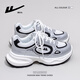 回力女鞋斷碼處理老爹鞋女新款夏季小眾百搭學(xué)生休閑運動(dòng)鞋 銀白黑 36