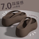 LeeXX WASSUP日本MUJI7.0增高厚底人字拖女夏外穿新款沙灘鞋防滑網(wǎng)紅家 玫紅【7.0CM增高 】 37 38 【建議鞋碼37-38碼】
