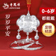 老鳳祥寶寶銀手鐲嬰兒足銀鎖長(cháng)命鎖套裝小孩新生兒童滿(mǎn)月周歲禮物銀飾 歲歲平安套裝【配專(zhuān)屬寶寶禮盒】 寶寶套裝