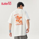 班尼路（Baleno）純棉t恤男夏季港風(fēng)潮流青少年2025新款重磅復古休閑男士短袖百搭