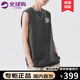 it.new男士背心夏季新款純色休閑運(yùn)動(dòng)無(wú)袖體恤寬松薄款純棉坎肩上衣服 深灰色(B) L （偏大，建議125-145斤）