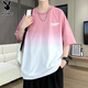 花花公子（PLAYBOY）短袖T恤男士上衣服夏季潮牌高端半袖冰絲休閑寬松內(nèi)搭打底衫