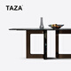 TAZA藍(lán)寶石天然奢石長形餐桌設(shè)計(jì)師款別墅家用意式極簡餐桌椅組合 藍(lán)寶石奢石面 2m 餐桌