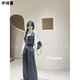 伊琦蕾（YIQILEI）春季2025新款韓系復(fù)古感穿搭三件套襯衫疊穿吊帶背心闊腿長褲套裝 主圖色（三件套） M