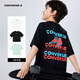 Converse匡威童裝男童短袖T恤夏季新款圓領(lǐng)透氣舒適中大童涼感上衣t恤 正黑色 150 /72 【建議身高140-152cm】