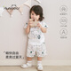 歡喜小熊 寶寶純棉短袖套裝兒童夏季T恤短褲兩件裝薄款嬰兒衣服 考拉貝貝 90 (建議18-24月身高80-90cm)