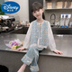 迪士尼女童漢服2025新款春裝兒童洋氣時(shí)髦中式國(guó)風(fēng)套裝春秋款女孩兩件套 藍(lán)色【馬甲+襯衫+牛仔褲】三件套 140