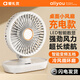 愛禮優(yōu) 小風(fēng)扇桌面便攜式usb充電臺(tái)式小電扇 低噪辦公室桌面小型風(fēng)扇 學(xué)生宿舍電風(fēng)扇迷你便攜吹輔食臺(tái)扇 【充電款-白】手動(dòng)搖頭|數(shù)顯+五檔調(diào)節(jié)