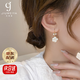 玖維婭  JIUVIA 山茶花耳環(huán)女小眾輕奢氣質(zhì)高級(jí)感耳釘女2025新款養(yǎng)耳洞耳墜耳飾 白金山茶花耳環(huán)