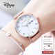 迪士尼（Disney）初中學(xué)生手表女款機械高中女生2026年新款防水中高考試專(zhuān)用石英表 白盤(pán)玫瑰金+皮帶