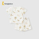 童泰（TONGTAI）寶寶短袖套裝夏季純棉嬰兒上衣兒童內衣男女童短褲提花綠色100cm