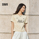森馬（Semir）短袖T恤女短款印花潮酷辣妹2025夏季復(fù)古風(fēng)蠟染衣服107425100002