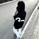 安初夏夏季重磅純棉設(shè)計(jì)感短袖t恤男女生大M海鷗ins學(xué)院風(fēng)情侶衣服男裝 M字母印花短袖【黑色】 XL 碼【105-120斤】