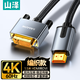 山澤 HDMI轉DVI連接線(xiàn) DVI轉HDMI 4K60Hz高清線(xiàn)雙向互轉筆記本電腦投影儀顯示器視頻線(xiàn) 1.5米 LHD-8015