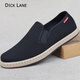 DICK LANE 迪克.雷恩品牌老北京布鞋男2025新款牛筋底軟底休閑鞋懶人鞋防滑透氣布鞋男 大氣黑色 四季單鞋款 42 鞋碼標(biāo)準(zhǔn)