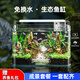 西游水族魚(yú)缸造景全套熱彎玻璃缸客廳小型桌面免換水生態(tài)草缸迷你金魚(yú)缸 長(cháng)40*寬22*高25-峽谷款造景全套