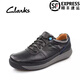其樂（Clarks）男鞋防水軟牛皮商務休閑戶外輕便厚底防滑耐磨休閑皮鞋 黑色 41
