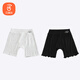 貝瑞加（Babyprints）女童打底褲夏季兒童內(nèi)褲防走光安全褲二合一寶寶平角褲 灰黑140