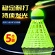 比比奇夜光羽毛球發(fā)光羽毛球夜晚專用尼龍帶燈塑料防風耐打【5個裝】