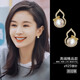 伊燦韓系葫蘆仿珍珠耳釘女精致時(shí)尚高級(jí)感耳環(huán)2025新款無(wú)耳洞耳夾耳飾 蝴蝶結(jié)葫蘆珍珠耳釘