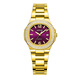 西普尼金表（HIPINE）金表女防水石英表輕奢純金999黃金手表進(jìn)口機芯女生日禮物 【浪漫紫金帶】金重34.2g+
