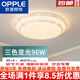歐普LED吸頂燈簡約現(xiàn)代大氣2025新款主臥室燈圓形陽臺客廳房間 雙層圓形60cm三色變光72.W