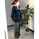 燦圖美式棒球服外套女春秋季新款潮流夾克小個(gè)子運(yùn)動(dòng)休閑開(kāi)衫上衣服女 藏青色 M 【建議90-110斤】