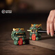 BOSSY故宮風(fēng)文創(chuàng  )招財石獅子一對凈心喜樂(lè )創(chuàng  )意工藝品茶寵桌面擺件伴手禮 凈心喜樂(lè )【禮盒裝】