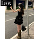 LPOX法式小香風(fēng)時(shí)尚女裝少女感吊帶抹胸A字裙小眾修身設(shè)計(jì)連衣裙女 a015# M 建議90-100斤