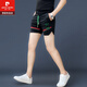 皮爾卡丹（pierre cardin）歐州站2025夏季新款修身三分褲男士潮流冰絲薄款短褲帥氣速干馬褲 黑色【版】 XL
