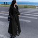 春乏英倫風(fēng)大衣女2025春秋季新款潮牌風(fēng)衣外套女中長(zhǎng)款小個(gè)子上衣女 黑色 M 115-125斤【卡碼拍小】