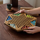 TULX跳棋玻璃球跳跳棋兒童益智彈子大人版老式大號彈珠波子棋木質(zhì) 彩色玻璃珠實木跳棋 餸收納袋+防塵蓋