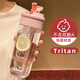本櫻tritan材質(zhì)水杯女生高顏值孕婦產(chǎn)婦吸管杯子成人夏日塑料水杯兒童 【粉色】母嬰級tritan-700ml 【耐熱120℃】贈茶漏